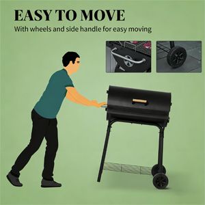 Griglia BBQ a Carbone Nera per Picnic in Giardino, Utensile da Cucina Resistente per Intrattenimento all'Aperto - Product Image 3