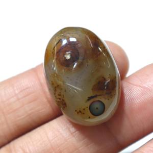 หินโมราอะเกตเจียระไนแบบหลังเบี้ยอะเกตตามธรรมชาติกำไลข้อมือหินอาเกตแบบเรียบขายส่งสำหรับหินอัญมณี - Product Image 2