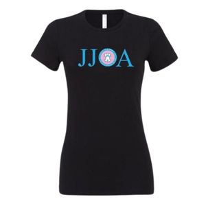 T-shirt à manches courtes noir Jack and Jill Philadelphia pour femme, en coton décontracté, confortable pour le quotidien et les événements, vente en gros - Product Image 1