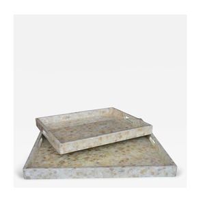 Plateau en bois et nacre standard, lot de 3 pièces de tailles différentes, plateau de rangement sur mesure en nacre - Product Image 2