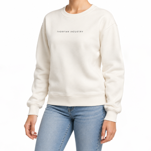 Sudadera de Mujer de Algodón 100% de Calidad Premium OEM, con Logotipo Impreso en DTF Personalizado, Color Sólido, Hombros Caídos, Estilo Urbano - Product Image 3