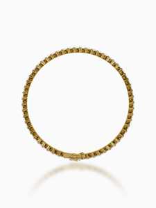 Pulsera de Lujo de Plata de Ley 925 Chapada en Oro con Diamantes de Laboratorio, Corte Baguette, Color E, Claridad VVS VS, 20 Gramos, 110 Piedras, Vala Brothers - Product Image 5