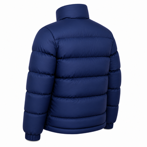 Custom Solid Color <b>Men</b> Puffer <b>Jacket</b> Warm Windproof Stand Collar Winter Coat Down Alternative Padding Bubble Outerwear Item Shop - Product Image 5