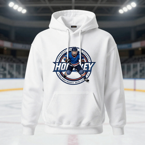 Sweat-shirt à capuche en polaire polyester/nylon imperméable et chaud style hockey sur glace avec poche brodée numérique OEM/ODM - Product Image 5