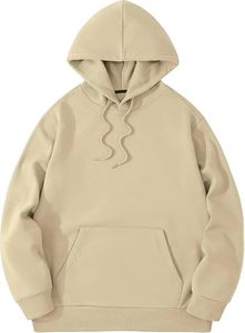 Sudadera con capucha para hombre, cálida y gruesa, con cordón de contraste, bolsillo canguro, resistente al viento, cómoda y básica para el invierno. - Product Image 1