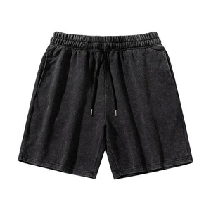 Pantalones Cortos de Lona Tejida con Estampado Estilo Hip Hop para Hombre, de Alta Calidad, Azules, 100% Algodón, Talla Grande, Cintura Elástica Cómoda, ODM Frontal - Product Image 4