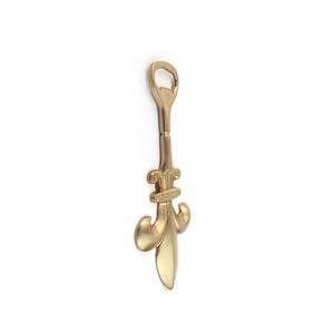 Abridor de botellas de latón Fleur De Lis, abridor de cerveza hecho a mano de estilo vintage, herramienta decorativa para bar, cocina y restaurante - Product Image 4