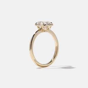 Bagues de fiançailles en diamant 10K 14K 18K Or massif Antique Coupe Ronde Diamant de laboratoire Sertissage à griffes Vintage Solitaire Anniversaire Bijoux fins - Product Image 3