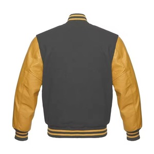 Wholesale Popular <b>Men's</b> Fashionable Versity <b>Jacket</b> Custom Printed Casual Trench Coat with Stand Collar Front Logo Position - Product Image 4