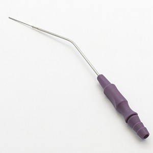 Tube d'aspiration Zoellner en acier inoxydable Gray Rocks, instrument chirurgical manuel, poignée violette, certifié CE, classe I, orthopédique - Product Image 1