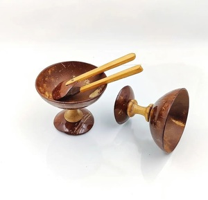 Eco Friendly Natural Coconut Shell Serving bowl Personalized For <b>Dinnerware</b> Tableware Desserts Soup Serving Bowl At Best Price - Product Image 5