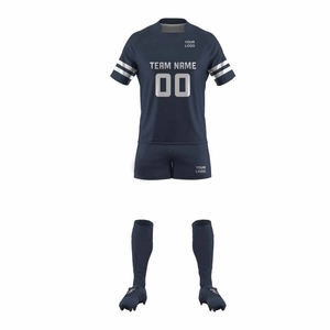 Conjunto de Uniforme de Lacrosse Plateado Premium, Jersey Sublimado con Rayas Negras y Pantalones Cortos, Kit Completo con Calcetines a Juego para Deportes de Equipo - Product Image 2
