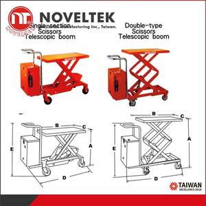 Mesa elevadora de batería Noveltek 800 KG Altura 1000 mm Elevador de tijera Accionamiento eléctrico e hidráulico - Product Image 3
