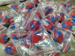 Red Blue Footbag <b>Hacky</b> <b>Sack</b> Soft Foam Juggling Ball Training Toy Unisex - Product Image 2