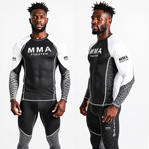 Rashguard personnalisé à compression extensible, respirant, séchage rapide, manches courtes, idéal pour le MMA et le grappling, design sublimé - Product Image 6