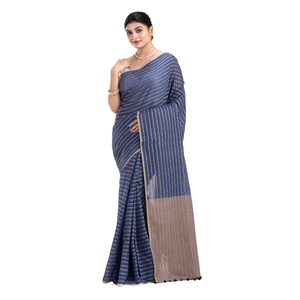 ผ้าไหม/ผ้าฝ้ายทอมือสีเทาดำลายบูติ คอลเลคชั่นใหม่ เนื้อผ้านุ่ม น้ำหนักเบา เป็นมิตรกับสิ่งแวดล้อม ดีไซน์สวยงาม เหมาะสำหรับงานแต่งงานของผู้หญิง - Product Image 5