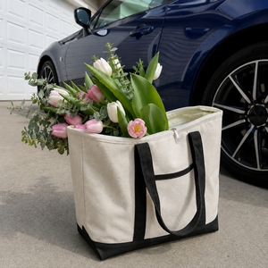 Extra Thick <b>Canvas</b> Storage <b>Bag</b> for Home Organization | <b>Large</b> Capacity Cotton <b>Canvas</b> Travel Tote <b>Bag</b> - Product Image 2