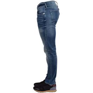 Jeans en denim décontractés, haute couture vintage, respirants, avec logo personnalisé, streetwear, coupe droite, taille mi-haute pour hommes - Product Image 2