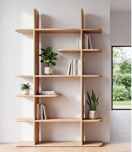 Étagère Moderne de Luxe Écologique Pliable en Bois de Mangue à 5 Niveaux, Étagères Flottantes Autoportantes, Design Sans Dos pour Salon - Product Image 5