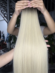 Extensions de cheveux humains blond platine lisses et soyeuses de qualité supérieure – Cheveux vierges Remy en gros - Product Image 3