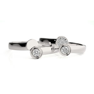 Anillo de Cóctel Unisex AMBER JEWELS con Diseño de Hoja Moderna, Geométrico, Estilo Hiphop, con Diamante Cultivado en Laboratorio, Oro Sólido de 14K, Engaste de Puntas, Certificado IGI - Product Image 1