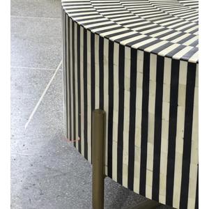 Mesa con Incrustaciones de Hueso de ILAHI, Diseño Moderno con Detalles de Ágata, Almacenamiento Portátil, Muebles para el Hogar - Product Image 2