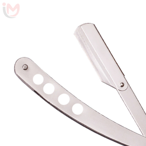Stainless Steel <b>Straight</b> <b>Razor</b> with Plastic Handle Single Blade for Barber Shop Men Body Shaving - Product Image 4