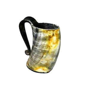 Tasse à bière Viking en corne véritable lavable au lave-vaisselle isolée écologique 6-12hrs 550ml décorative pour événements et fêtes - Product Image 5