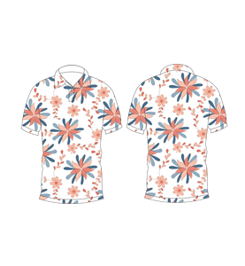 Men’s <b>White</b> Floral Print <b>Polo</b> Shirt Casual Short Sleeve Summer Fashion Golf Shirt - Product Image 6