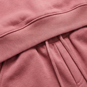 Men's Hooded Tracksuit Solid Color Cotton <b>Sweatshirt</b> and Joggers Casual Autumn Wear Full Length Drawstring Closure - Product Image 5