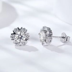 White Gold Look Fine <b>Stud</b> Earrings Round Cut Cluster Ear <b>Studs</b> for Daily Wear and Gift - Product Image 2