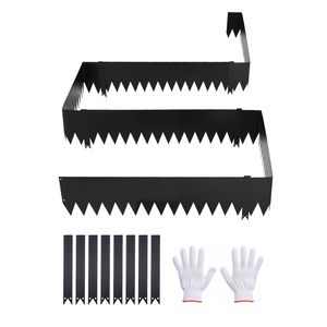 Galvanized Steel Landscape <b>Edging</b> 6-Pack 40x10 Inch with 8 Mounting Clips Heavy Duty <b>Metal</b> Garden <b>Border</b> - Product Image 1
