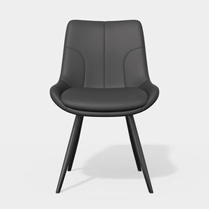 Set di sedie da pranzo moderne senza braccioli da cucina 2 sedie laterali imbottite in pelle sintetica con gambe in metallo - Product Image 5