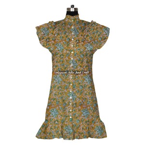 Tunique Kurti en coton imprimée à la main / Vêtements ethniques / Vêtements d'Inde et du Pakistan / Tunique ethnique respirante - Product Image 6