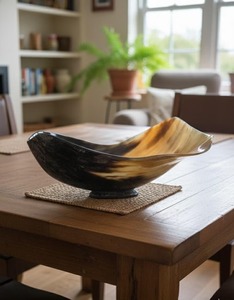 Cuenco de cuerno de búfalo más vendido y frutero para frutas secas, ideal para el hogar, la cocina y la decoración de restaurantes. - Product Image 1