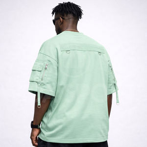 Camiseta Táctica Tech Wear Más Vendida, Camiseta Cargo Oversize de Estilo Urbano con Múltiples Bolsillos, Camiseta de Moda Tech Wear para Hombre - Product Image 6