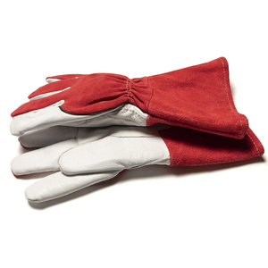 Gants de soudage TIG robustes en cuir de chèvre et de vache, résistants à l'abrasion, à la chaleur et aux flammes, pour la lutte contre les incendies - Product Image 3