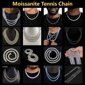 AMBER JEWELS Bracelet tennis unisexe en or massif 14K avec diamants taille brillant, chaîne pyramidale, style hip-hop, pour usage quotidien, sertissage griffe T-528 - Product Image 5
