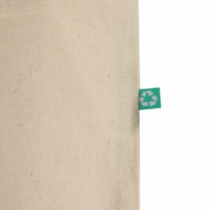Sac fourre-tout en coton recyclé, ouvert, avec poignées plates, personnalisable avec logo, vente en gros, promotionnel, écologique, pour le marché et le shopping - Product Image 5