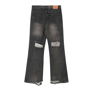 Pantalones Vaqueros Ajustados Personalizados para Hombre, con Bordado y Patrón Sólido, con Botones, 100% Algodón, para Primavera, Invierno y Verano - Product Image 2
