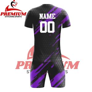 Maillots de football/soccer 100 % polyester à sublimation, personnalisables, séchage rapide, service OEM, vente en gros, design sur mesure, coupe courte - Product Image 3