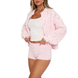 Cardigan en laine légère pour femmes pull à col rond en tricot doux pour une superposition d'hiver décontractée pour le printemps et l'automne - Product Image 1