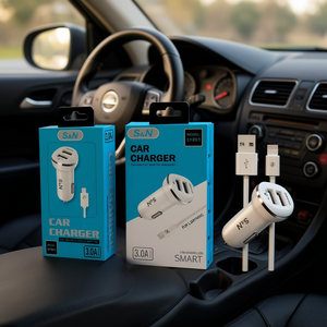 Chargeur de voiture S&N 3.0A double USB intelligent pour Lightnic - Product Image 3