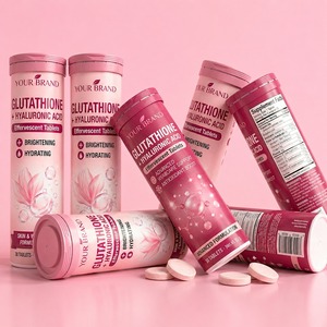 Comprimés effervescents de glutathion et d'acide hyaluronique pour éclaircir la peau, hydrater en profondeur et offrir un soutien antioxydant - Product Image 6