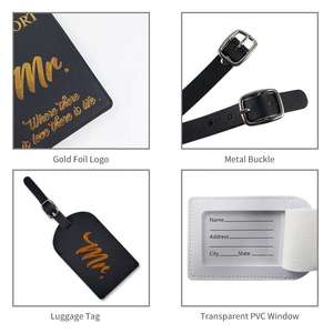 Etiqueta de Cuero Genuino Personalizada para Equipaje de Viaje, con Nombre e Identificación, Premium - Product Image 5