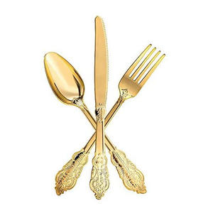 Ensemble de couverts de luxe contemporains en acier inoxydable pour la table à manger, cuillère, fourchette, couteau pour les maisons modernes - Product Image 1