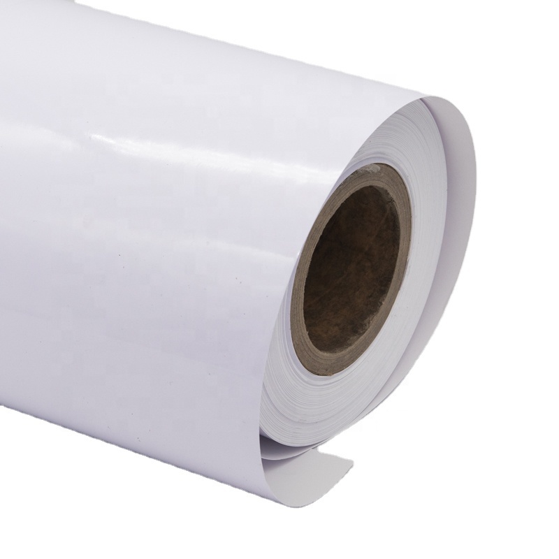 Factory Price White Glossy Pvc Film Self Adhesive Pvc Sticker Film With White Release Paper Used for Label Printing