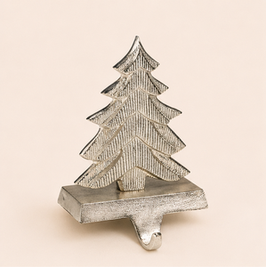 Heavy Duty Silver Cast Iron Christmas Tree <b>Stocking</b> <b>Holder</b> For Fireplace Mantel Durable Weighted Metal Xmas <b>Stocking</b> Hanger - Product Image 3
