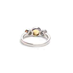 Bague de fiançailles classique en citrine naturelle en argent sterling 925 avec sertissage clos de luxe pour mariage - Product Image 6