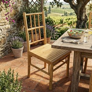 Silla de Comedor de Bambú Hecha a Mano Personalizada al por Mayor – Proveedor de Muebles de Bambú Natural Ecológico - Product Image 4